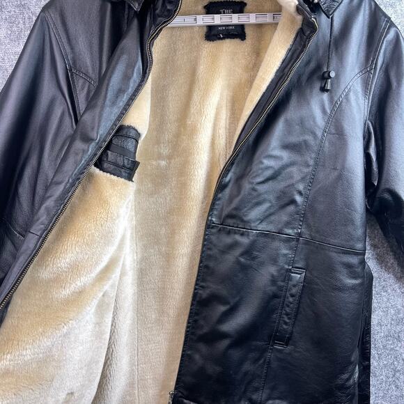The  Connection New York Black Leather Sherpa Lined 2XL - Picture 4 of 10